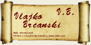 Vlajko Brcanski vizit kartica